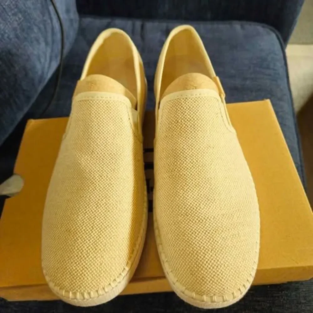 UGG Cali Low Canvas Men’s Slip-On Shoes Size 10 Natural Beige